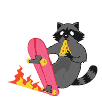 Skating Fast Food Sticker