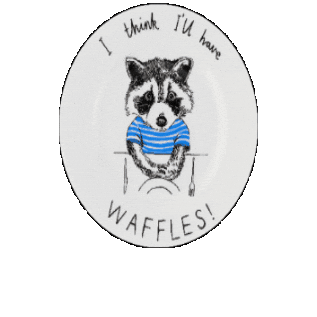 Jimbobart illustration animal breakfast brunch Sticker