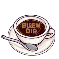 nixusojo cafe buenos dias dia ca Sticker