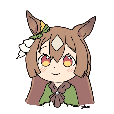 gubuos giphyupload anime tounge uma musume Sticker