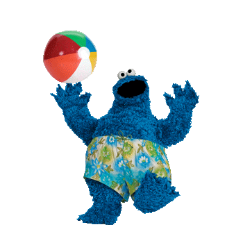 Happy Cookie Monster Sticker by Ahlan Simsim