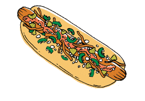 hot dog night Sticker by Blauw Gras