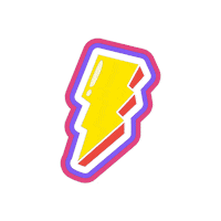 dcrocketscr lightning attention rayo atencion Sticker