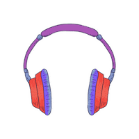 dcrocketscr music musica headphones audifonos Sticker