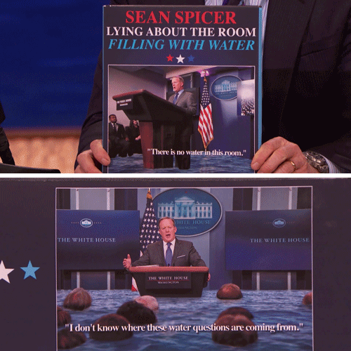 sean spicer coffee table books GIF by Team Coco