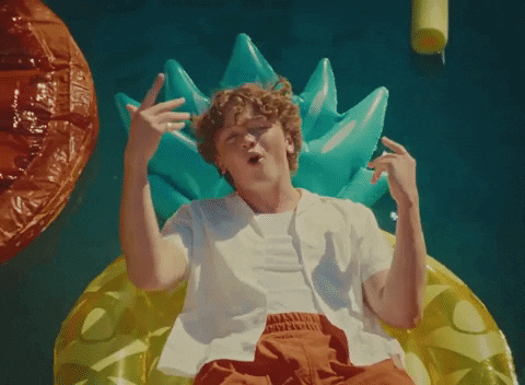 willlinley giphygifmaker relax pool pineapple GIF