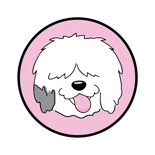 cheekypaperco dog bye fly smiley Sticker