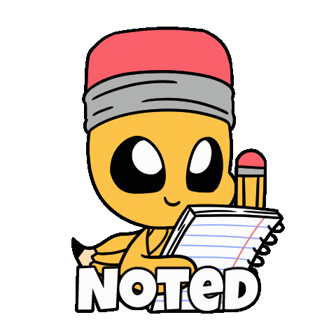 Study Write That Down Sticker by Christophers Genie