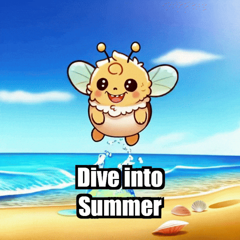 Beach Swimming GIF by Beelightened