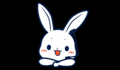 うさぎ おはよう GIF by BEAUTY GARAGE
