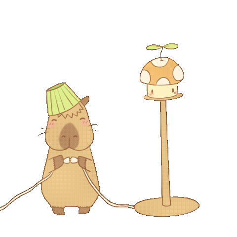 capybalara giphyupload light glow friend Sticker