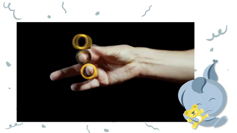 giphyupload tricks rings fidget magentic GIF