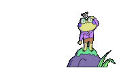 Dwindlebag adventure frog crystalfrogs Sticker