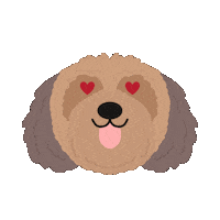 In Love Dog Sticker