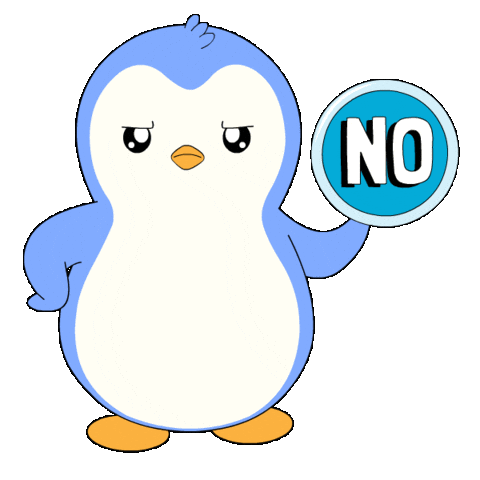 No Way Penguin Sticker by Pudgy Penguins