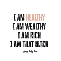 thecolorfuljess money rich affirmation mantra Sticker