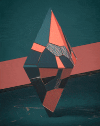 romanbratschi art green orange gold GIF