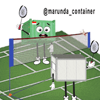 kirimkontainer marco badminton container mji Sticker