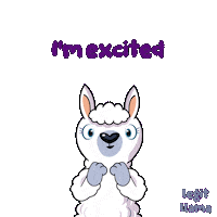 Sheep Im Excited Sticker by VeeFriends