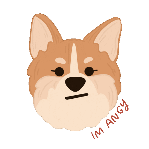 Corgi Reaction Sticker by Ann of Facedit
