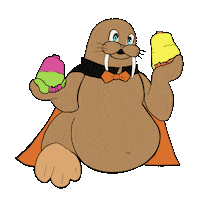 Walrus Sticker by Vampire Penguin