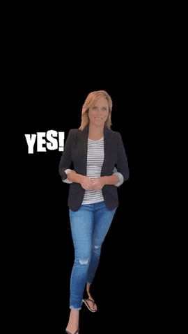 kerryhbarrett giphygifmaker yes celebrate woman GIF