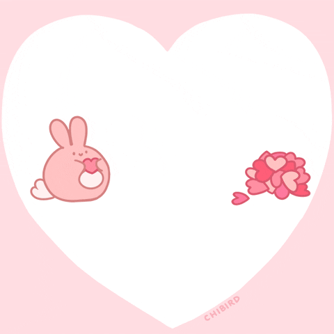 Valentine Hearts GIF by Chibird