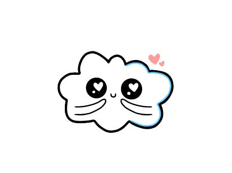 cloudygif giphyupload hearts cloud cloudy Sticker