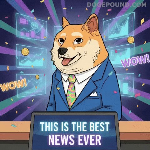 Happy Good News GIF by Doge Pound