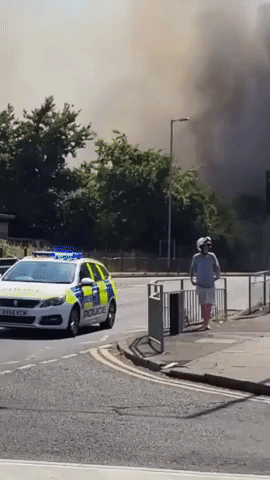 Grass Fire Threatens East London Homes Amid Record-Breaking Heat