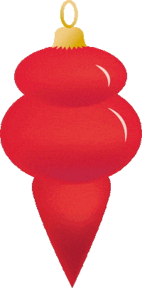 aadal_design christmas decorations ornaments christmas red Sticker