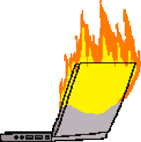Angry Fire Sticker