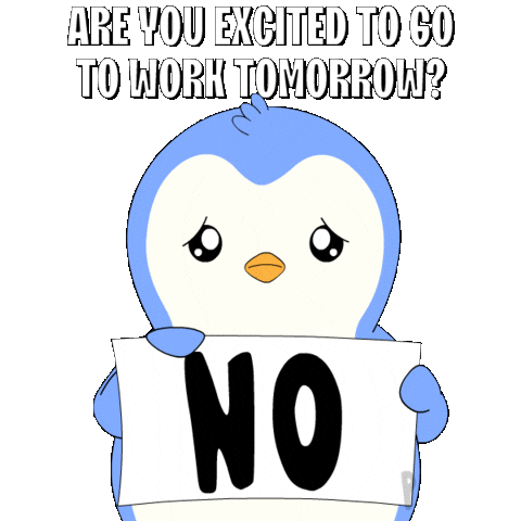 Sad Work Sticker by Pudgy Penguins