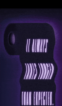 You Are Late Toilet Paper GIF by MULTI AWESOME STUDIO
