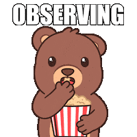 Teddy Bear Popcorn Sticker by BEARISH
