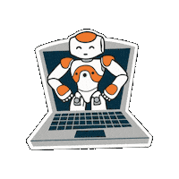 SizesAndColors robot moda laptop sizes Sticker