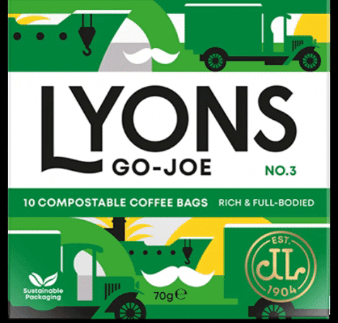 LyonsCoffee giphygifmaker coffee lyons coffeebags GIF