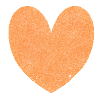 Heart Orange Sticker