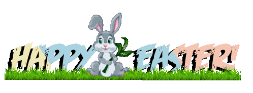 Bunny Rabbit Happy Easter Sticker