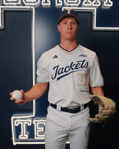 Georgia Tech Baseball GIF by Georgia Tech Yellow Jackets