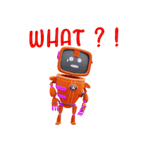 Confused Robot Sticker by Wikolo Super App