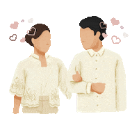 Couple Date Sticker by EN Barong Filipino