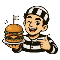 AlcatrazSk food pizza burger restaurant Sticker
