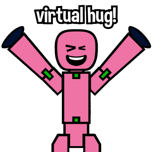 Thinking Of You Hug Sticker by Stikbot