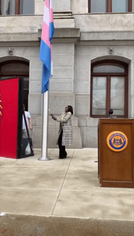 Trans Flag Raised at Philadelphia City Hall