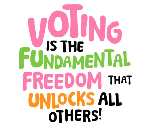 Freedoms Voting Sticker by Moonlight Mile