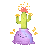 Mizukyharu happy kawaii flowers content Sticker