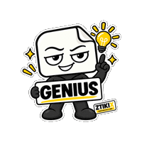 Big Brain Genius Sticker by ZTIKIX