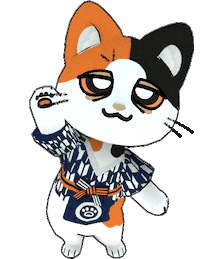 Cat Waving Sticker by Kitten Cup Studio