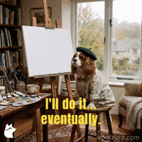 Mood Procrastination GIF by Woofzara